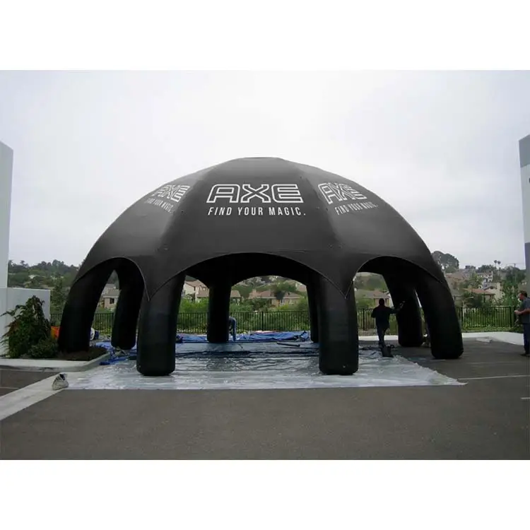 Tente gonflable de publicité durable d'araignée de PVC de noir pour la promotion