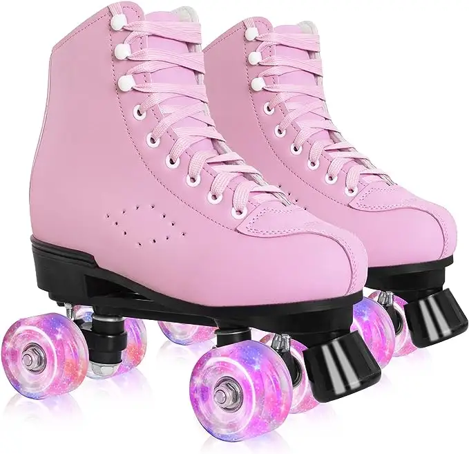 Cada uno de los nuevos zapatos de patinaje sobre ruedas, venta al por mayor, alquiler de patines de 4 ruedas, zapatos de patines cuádruples para mujeres, niñas adultas