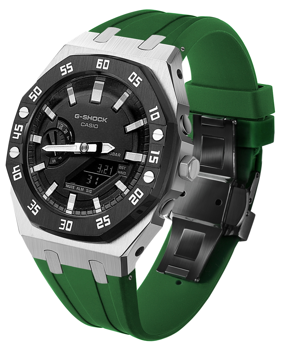 Argent noir + Vert