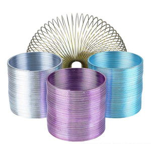 Özel dev gökkuşağı çocuklar renkli Metal Slinkys bahar Orignolss Slinkys oyuncak yürüyüş sihirli bahar - Product Image 1
