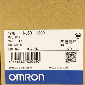 PLC NJ5011300 CPU2560ポイント20Mbプログラム24 MbメモリNJ5シリーズ-データベース接続CPUユニットNJ501-1300 - Product Image 2