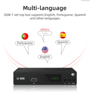 FTA kanal 1080p U-006 ISDB-T hava ücretsiz LCN SUNPLUS 1508CT MPEG 4 AV6 Set-top Box uydu alıcısı - Product Image 6
