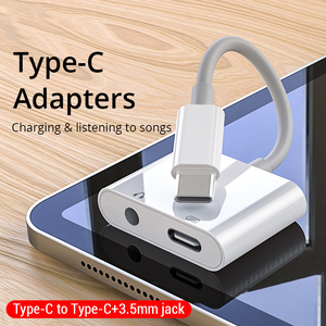 2 in1タイプC-USBC for iPad Pro 11 Huawei Mate 20 Pro Lite電話アダプター充電器3.5mmジャックイヤホンデータ同期ケーブル - Product Image 2