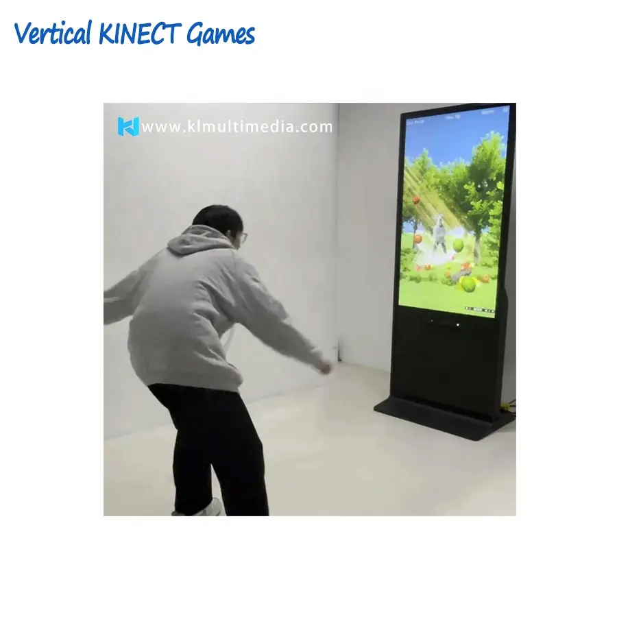 Game interaktif Virtual canggih dengan kios interaktif untuk game Kinect vertikal dan pencitraan acara