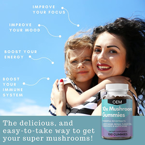 กัมมี่เห็ด<span class=keywords><strong>10</strong></span> in 1ผสมเห็ดวีแกนฉลากส่วนตัวตามแบบวีแกนเพื่อเพิ่มความจำเพิ่มภูมิคุ้มกัน - Product Image 3