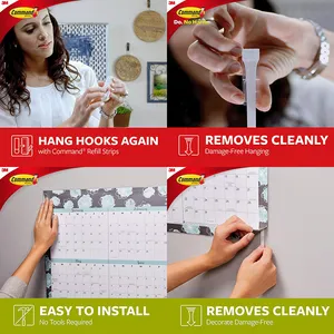 Free Sample Original <strong>Command</strong> Picture Hanging <strong>Hook</strong> Strips <strong>Command</strong> Damage-free Strip <strong>Command</strong> Inter Locking Faster - Product Image 3