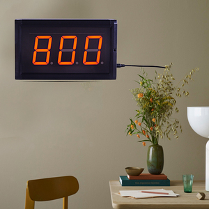 Display a LED a 3 cifre da 3 pollici contatore di sicurezza digitale da parete telecomando singolo lato display rosso completo - Product Image 2