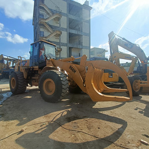 Hot Deals Cargadoras usadas CAT 966H con abrazadera Cargadoras frontales originales de servicio pesado CAT 966H con abrazadera Carga y descarga de madera