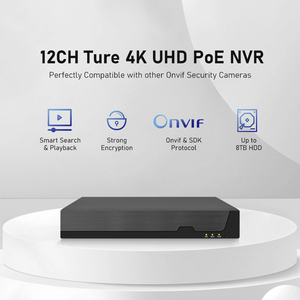 JideTech NVR 12CH 8MP NVR ingresso e uscita Video registratore di rete H.265 supporto 1 Hard Disk Max 14TB HDMI fino a 4K uscita