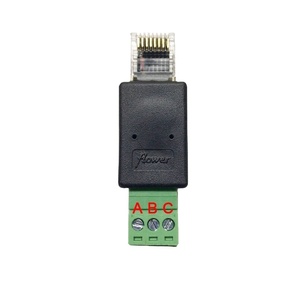 RJ45 a RS485 Terminal de tornillo de 3 pines Adaptador de red Convertidor de bloque Conector de cabeza de cristal - Product Image 2