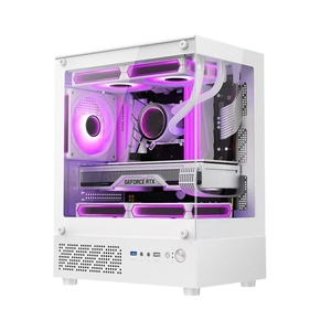 Sea View Steel White Mini Tower Computer PC Gaming case Gamer Desktop Game <strong>Chassis</strong>