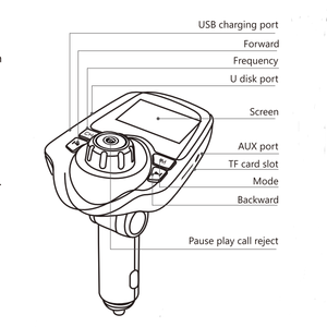 HG T11 kablosuz Bluetooth FM verici Handsfree araç kiti kablosuz Bluetooth adaptörü ile çift USB araç şarjı kiti - Product Image 6