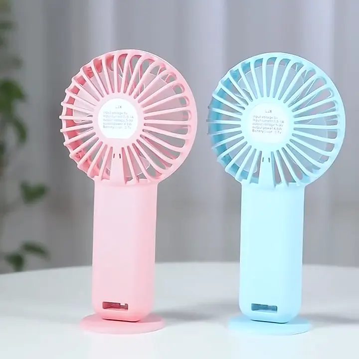Small Cooling Fan USB Strong Wind Low Noise Fan 3 Speed Mini Ventilation Portable with Phone Holder Stand Multifunction Fan