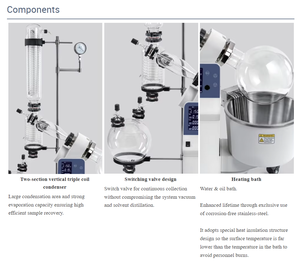 WISDOM 20L Digital Rotovap <strong>System</strong> with Intelligent Vacuum <strong>Control</strong> &amp; Built-in Recirculating Chiller (Lab-Grade) - Product Image 6