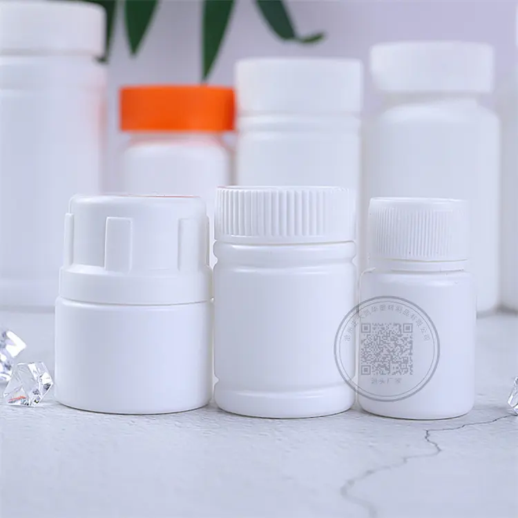 30 мл 60 мл 100 мл круглый пластиковый hdpe Белый аптечка витаминные капсулы флакон для таблеток