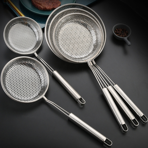 Paslanmaz çelik süzgeç Skimmer kepçesi yağ süzgeç Net kaşık yemek pişirmek ve kızartma mutfak eşyaları - Product Image 4