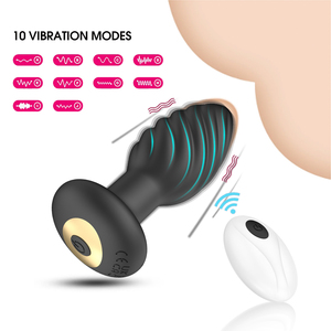 ダブルリングリモコン式アナルプラグ前立腺マッサージャー男性と女性共有アナル振動 - Product Image 4