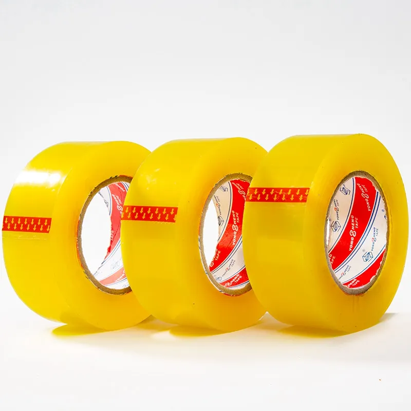 Yiwu Bopp-Cinta adhesiva de alta resistencia, Logo impreso, cinta de sellado, amarillo, BOPP