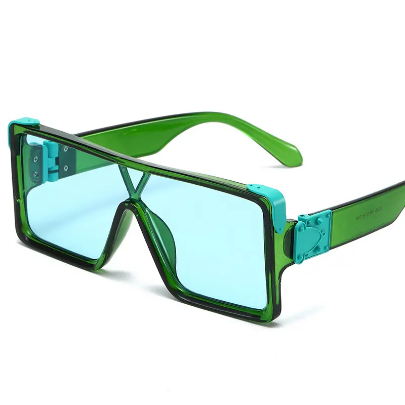 Keloyi óculos de sol feminino de plástico, uv 400, logotipo personalizado, 2020, recém-chegado, espelhado, topo plano, quadrado
