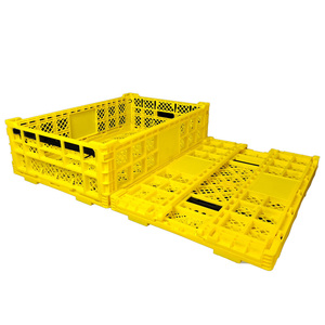 Contenedor de almacenamiento de estilo de malla de caja de plástico reciclable de alta resistencia para verduras Cajas de transporte plegables Material PP - Product Image 1