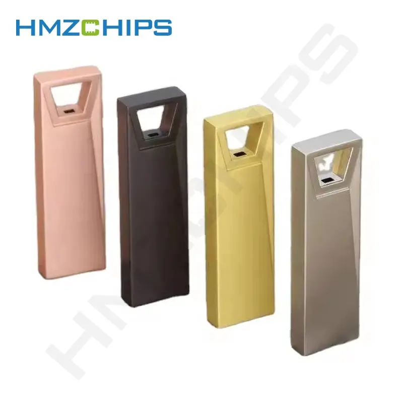 HMZCHIPS ผู้ผลิตความเร็วสูงโลหะ 4GB 2.0 ไดรฟ์ USB แฟลชเมมโมรี่ 2GB 16GB 32GB 64GB pendrive cle usb แฟลชไดรฟ์