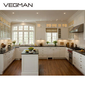 تصميم مطبخ منزلي حديث مخصص على الطراز الأوروبي ، باب شاكر أبيض نحيف ، خزانة RTA بسعر المصنع ، لوح ميلامين ، كاركيت - Product Image 3