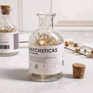 Fabrika doğrudan onay yaratıcı boş cam şişe ile vidalı kapak Ins aromaterapi mum reaktifler için genişletilmiş maç - Product Image 3