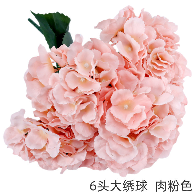 6 gros hortensias rose chair