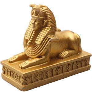 古代エジプトの神話上の人物のスフィンクス建物の精神的な砂のテーブルセット樹脂工芸品 - Product Image 5