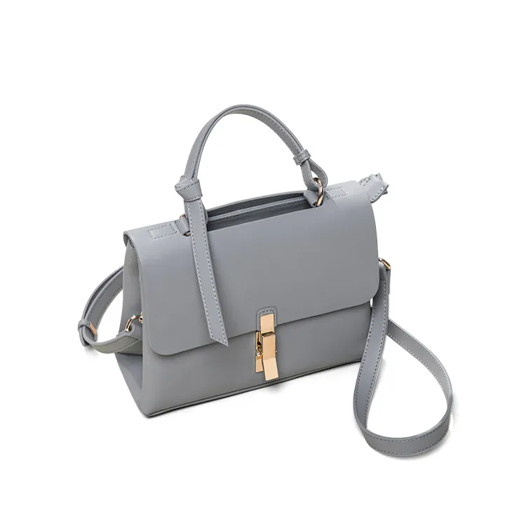 2023 New Crossbody Bags for Women Shoulder Handbag Real Leather Bags Solid Light Grey Logo Custom Hand Bags