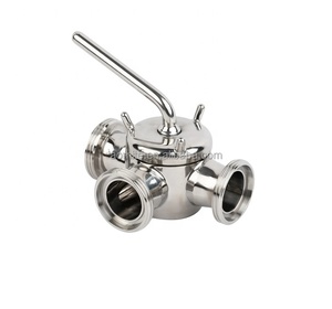 AOMITE Sanitary Stainless Steel Manual Plug Valve SMS TC DIN Union Tri Clamp <strong>square</strong> Ball Valve Non Retention 3 <strong>Way</strong> Plug Valve - Product Image 1