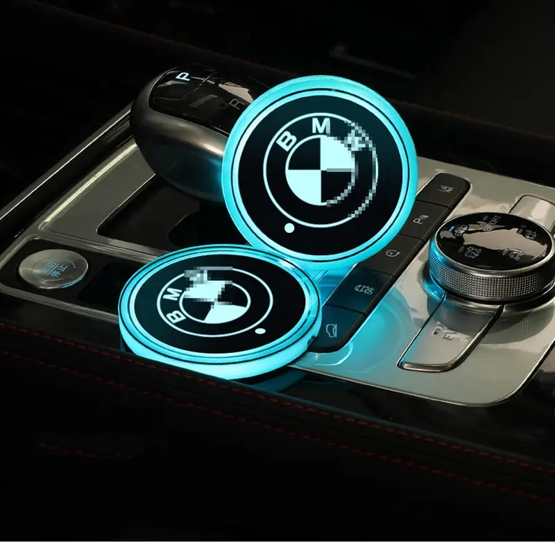 Araba LED su İçecek cam şişe kupası mat akıllı charmley aydınlık su coaster