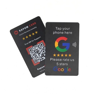 Hot Sell Customized Contactless LOGO NFC Chip Smart Rfid Card Google Review Tap Card With QR <strong>Code</strong> - Product Image 1