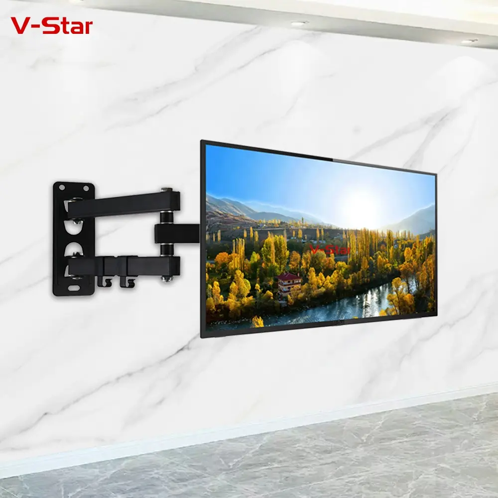 Suporte de televisão, suporte dobrável 180 graus de rotação max vesa 400*400mm para tv slim ajustável