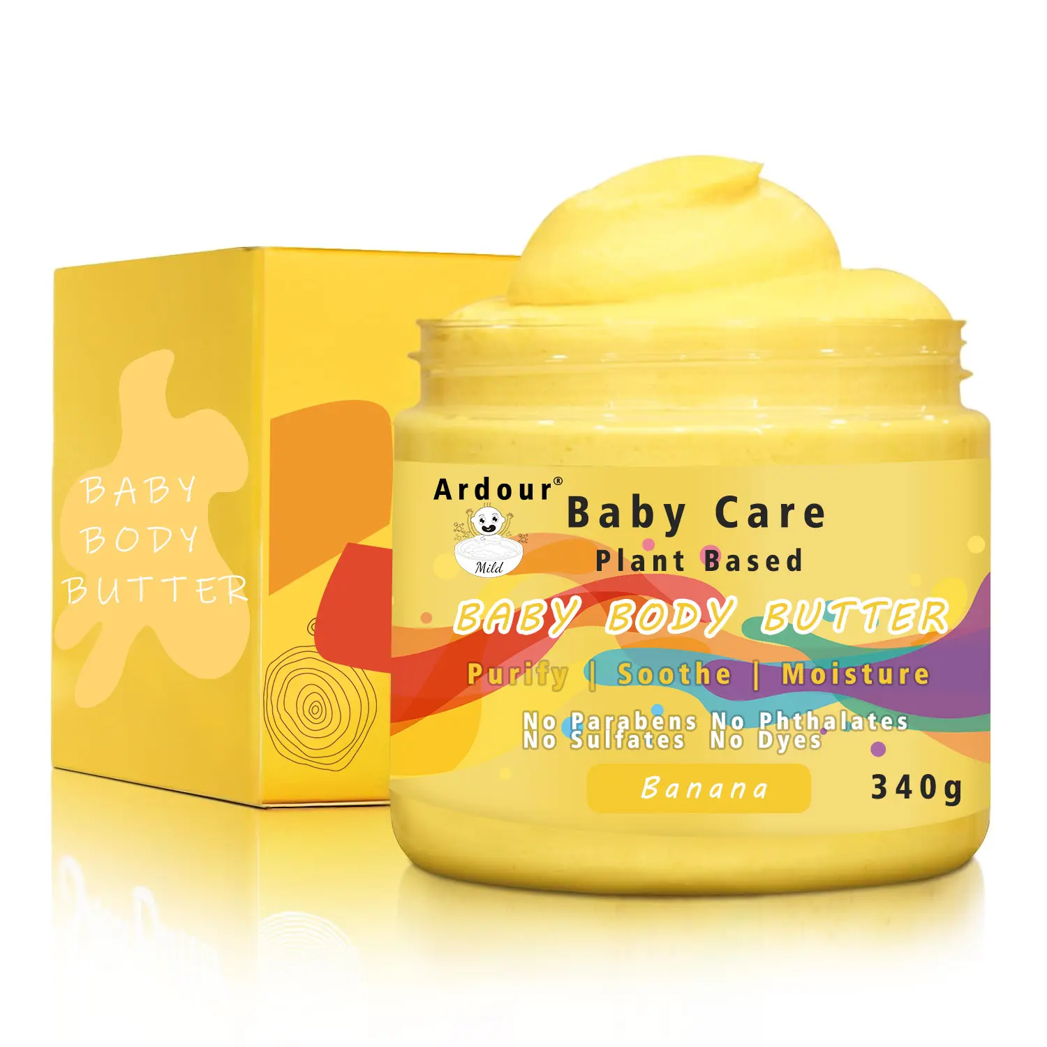 Banane bébé beurre crème Lotion douce pour bébé corps et visage soins de la peau pour bébés enfants enfants nouveau-né nourrissons baume