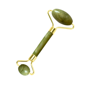 2 in 1 yeşil rulo ve Gua Sha aracı seti doğal yeşim kazıyıcı masaj taşlar ile yüz boyun sırt ve Jawline sağlık - Product Image 2