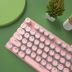 Teclado mecánico con luz RGB para ordenador portátil, 87 teclas con cable, estilo Punk, para videojuegos