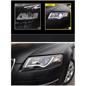A6奥迪2005升级前照灯-2012 A6 A6L <span class=keywords><strong>C5</strong></span> C6前照灯发光二极管前照灯DRL信号投影仪镜头汽车附件