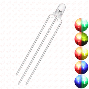 3Pin แบบ Bi-Color เปลี่ยนขั้ว F3 LED สีแดง/เขียวแดง/น้ำเงินแบบ Bi-Color ผ่านรู LED F3 Bi-Color Diffused ขั้วบวกทั่วไป - Product Image 1