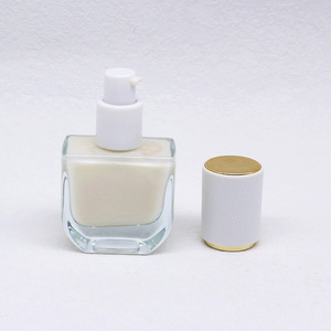 30ml Plastics <strong>Various</strong> <strong>Shape</strong> of Cap Modern Simple Transparent Rectangle Liquid Makeup Glass <strong>Bottle</strong>/30ml square Glass Pump <strong>Bottle</strong> - Product Image 6