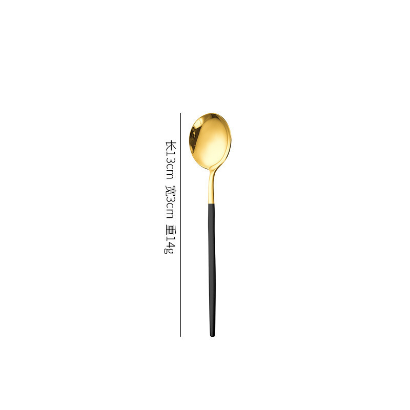 Black gold tea spoon
