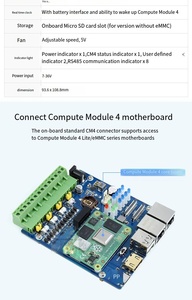 Sıcak ahududu PI CM4 çift ağ bağlantı noktası genişletme kartı Cm4 bilgi işlem modülü GPIO süpürgelik dört yönlü RS485/USB genişletme kartı