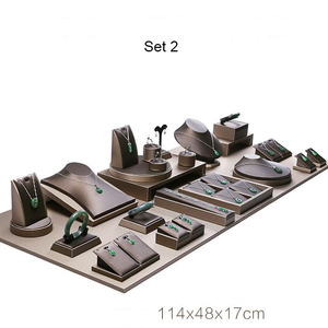 High-<strong>class</strong> <strong>Jade</strong> Jewelry Display Props Custom Leather Jewelry Display Set Free Design Fine Jewelry Storage Stand Tray Ready Ship - Product Image 3
