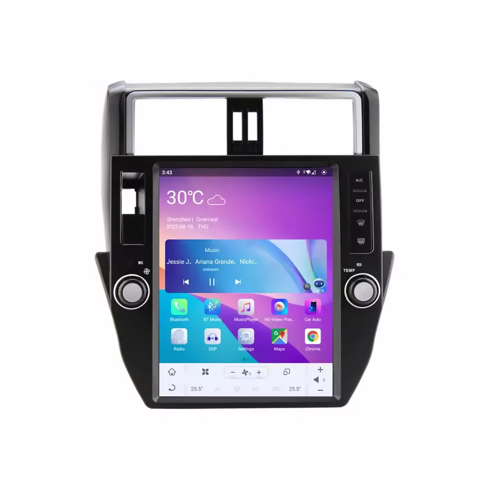 12,1 дюймов Android 11 128G для Toyota Prado 150 2010-2013 Qualcomm мультимедийный плеер Gps навигация 2 Din головное устройство