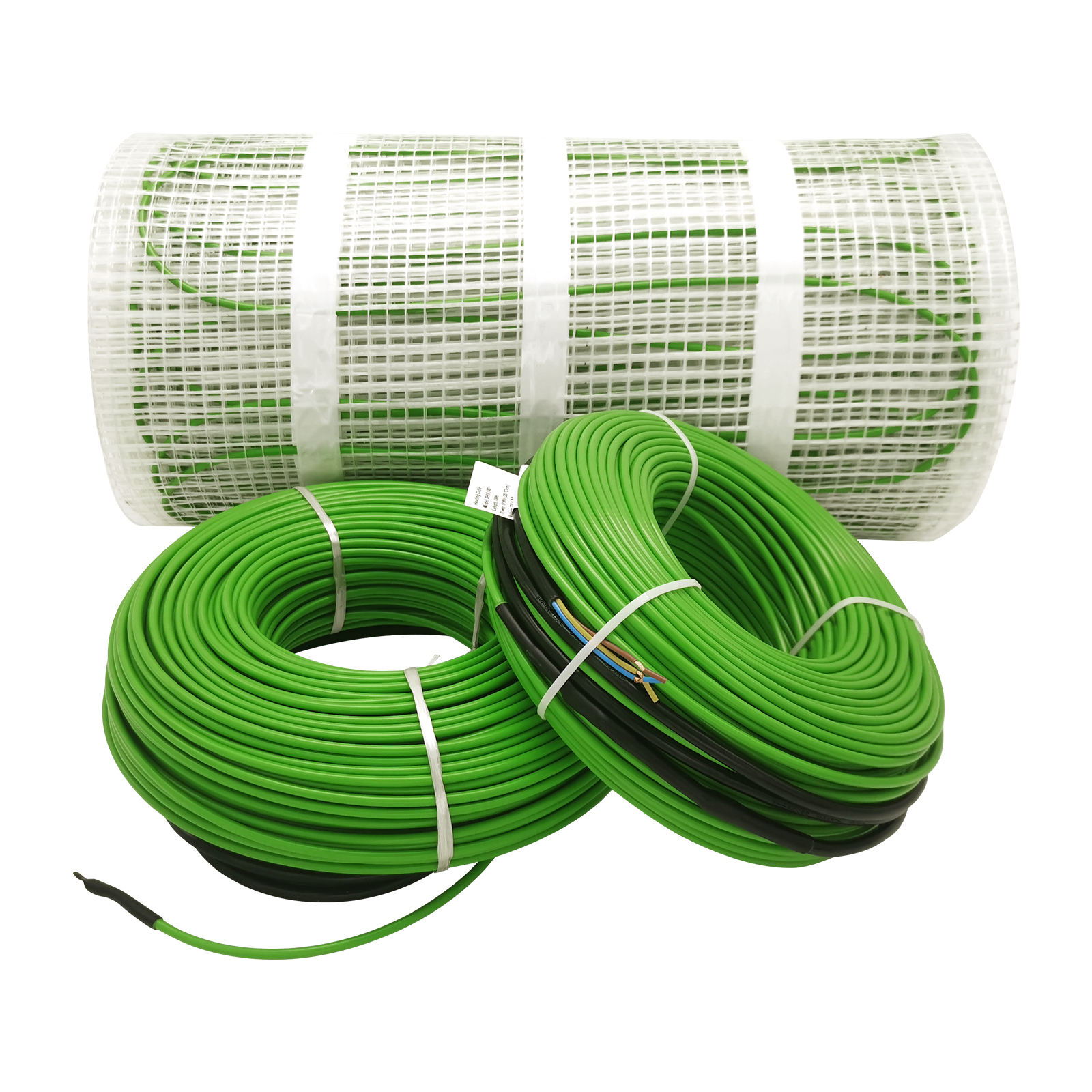 Câble Vert Filet Blanc