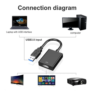 USB3.0 USB 3.0AからHD-MIポートコンバーターコンバーターケーブルグラフィックアダプター外部USB LCDTVフリードライバー用 - Product Image 3