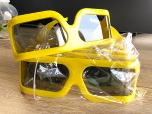 Las gafas tridimensionales de vidrio polarizado pasivo 3D /4D/5D amarillas de Marco grande más populares para cine - Product Image 6