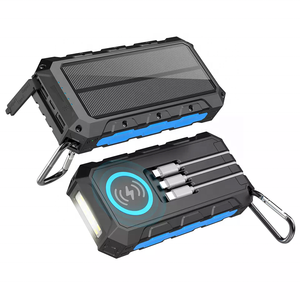 Carica 4 dispositivi 5W Wireless a carica rapida Powerbank solare 30000Mah costruire In pannello solare banca di energia caricabatterie solare - Product Image 4