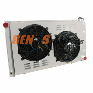 3 hàng nhôm tản nhiệt che đậy Fan Kit đối với Chevy C10 ngoại ô GMC C1500 Camaro 5.7L 70-87 - Product Image 3