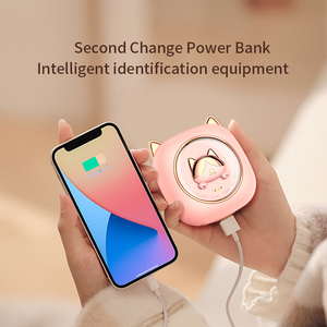 Winter Cute Cat Mini Portable Hand Warmer Power Bank, USB 5V 2A Fast Charging <strong>Input</strong> <strong>Output</strong> 3600mah Rechargeable Hand Warmer - Product Image 4